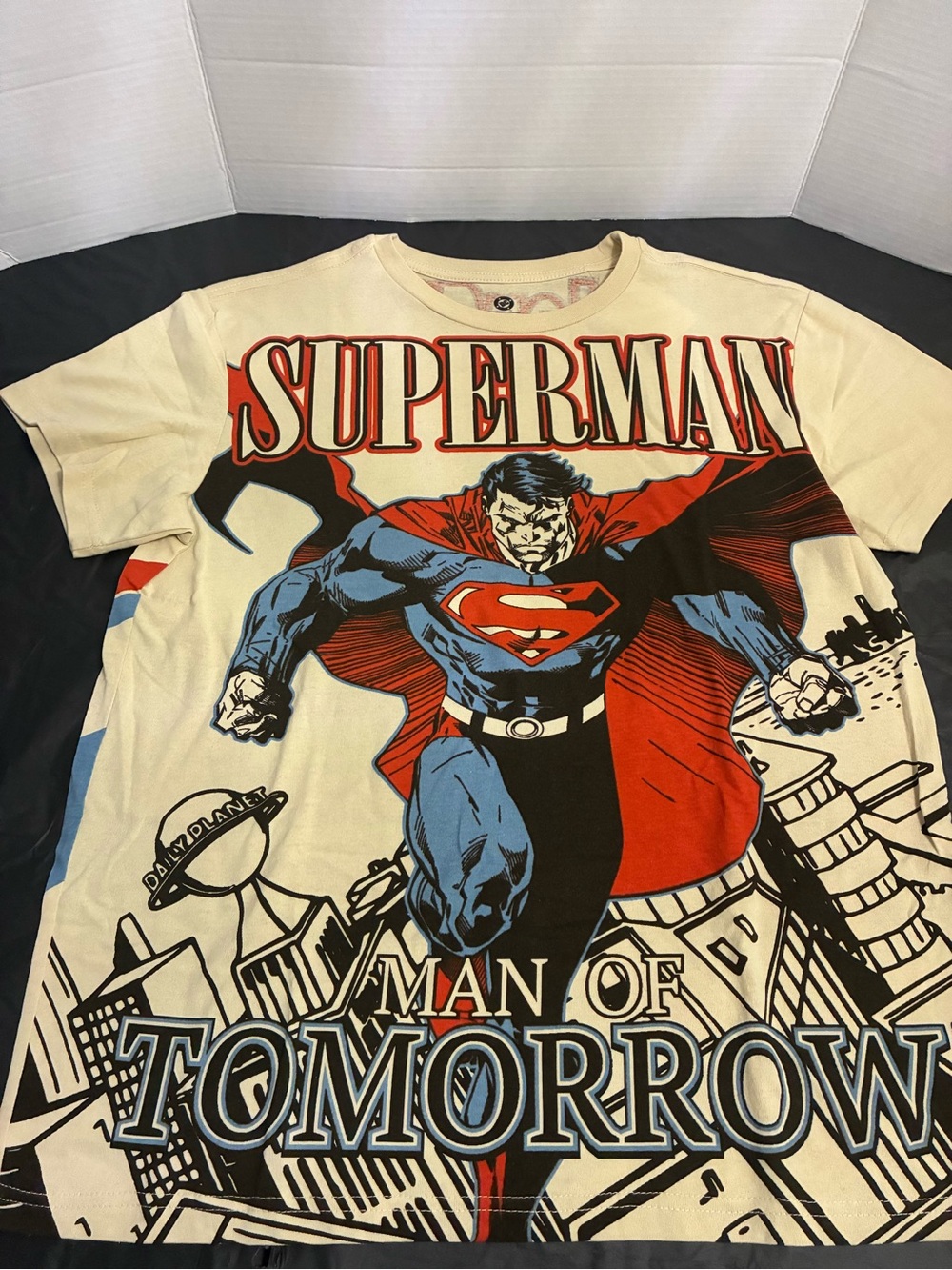 DC Comics Superman Graphic Tee - Cream, Red, Blue